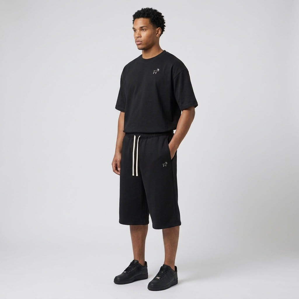 Marque Légendaire Three Quarter Sweatpants | 350GSM Unisex — Apparel & Accessories > Clothing > Shorts Detail View 2 | Legendary Branding