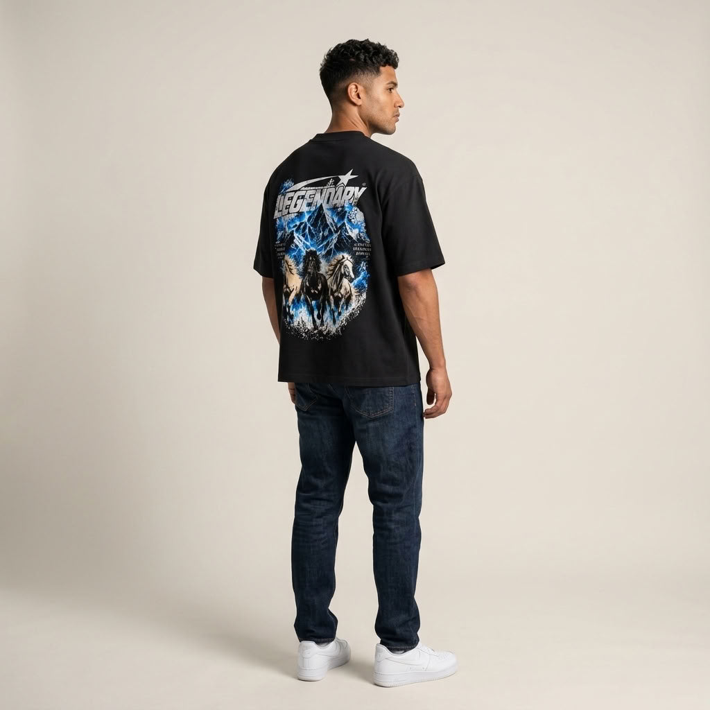Legendary Discipline Boxy T-Shirt | 400GSM — Apparel & Accessories > Clothing > Shirts & Tops Detail View 7 | Legendary Branding