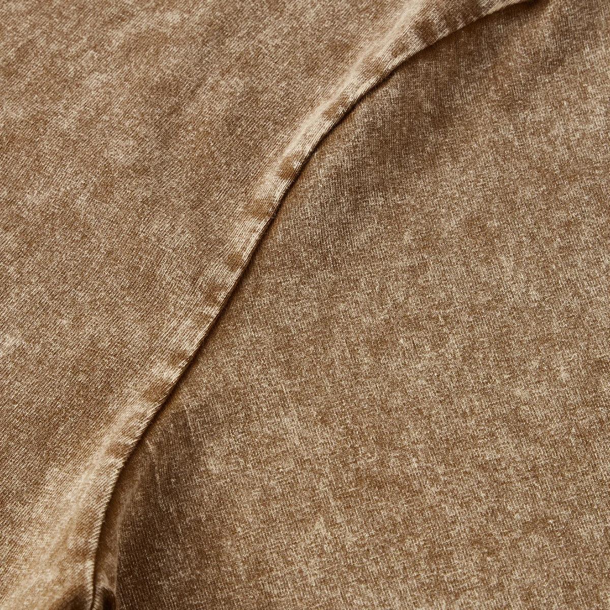 Blank Snow Wash GOAT T-Shirt, Vintage Oversized 285GSM Heavyweight Tee, Faded Distressed Cotton Shirt, Streetwear Urban Oversized Fit - Legendary Branding