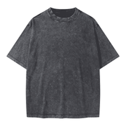 Blank Snow Wash GOAT T-Shirt, Vintage Oversized 285GSM Heavyweight Tee, Faded Distressed Cotton Shirt, Streetwear Urban Oversized Fit
