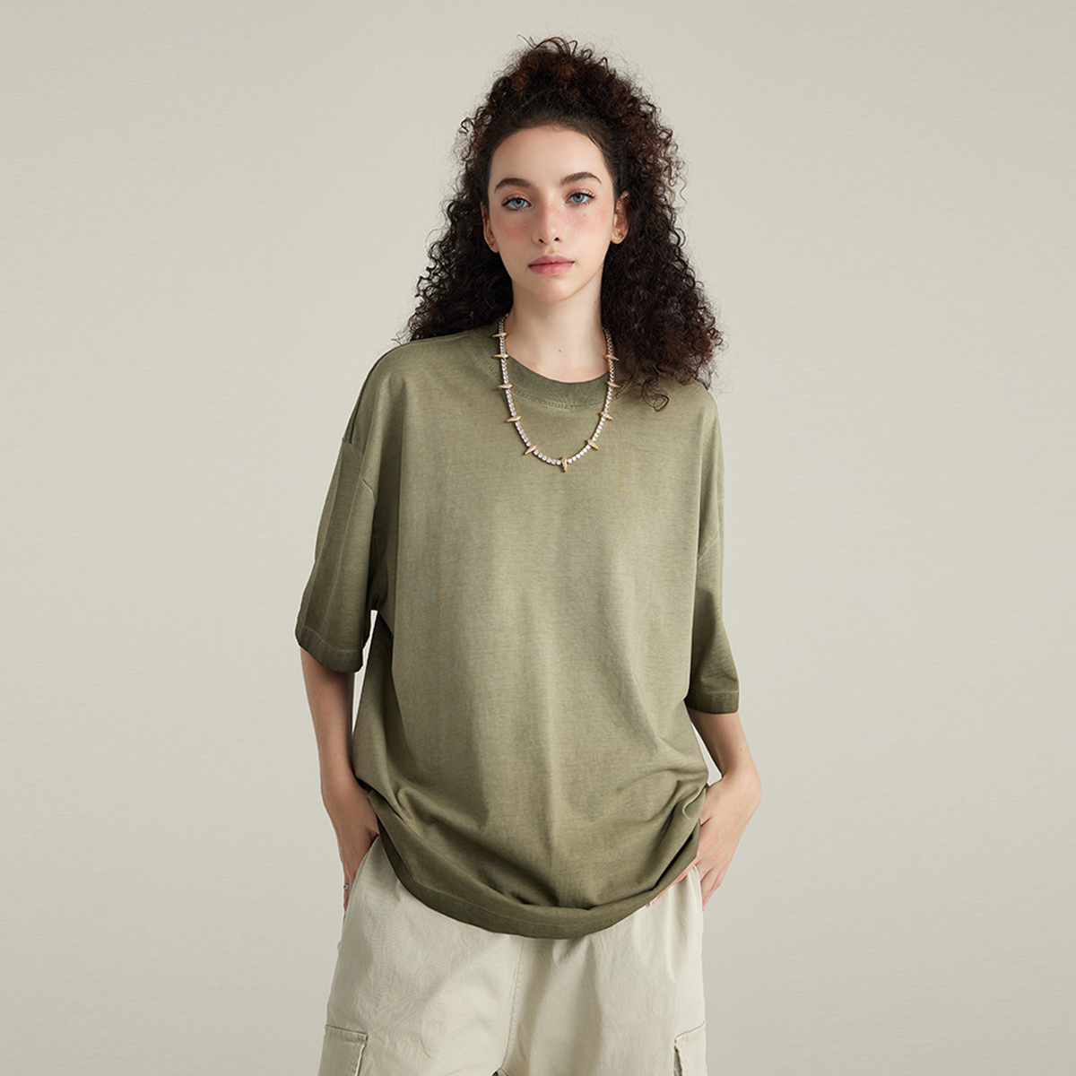 Blank Washed Gradient GOAT T-Shirt, Loose Fit Unisex Cotton Shirt, Vintage Fade Oversized Tee, Retro Gradient T-shirt, 255GSM Heavy Cotton Shirt