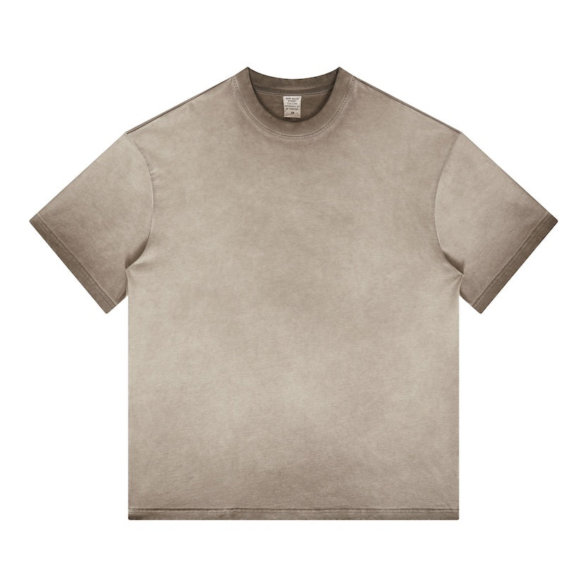 Blank Washed Gradient GOAT T-Shirt, Loose Fit Unisex Cotton Shirt, Vintage Fade Oversized Tee, Retro Gradient T-shirt, 255GSM Heavy Cotton Shirt