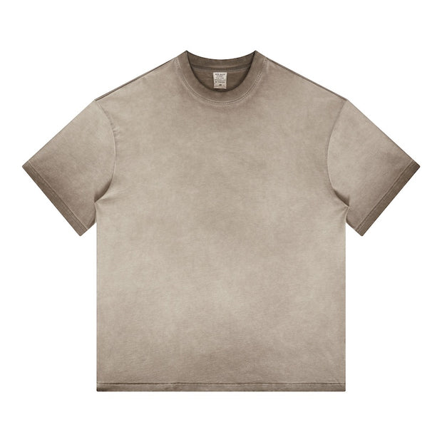 Blank Washed Gradient GOAT T-Shirt, Loose Fit Unisex Cotton Shirt, Vintage Fade Oversized Tee, Retro Gradient T-shirt, 255GSM Heavy Cotton Shirt