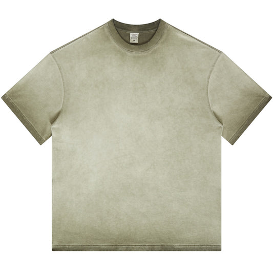 Blank Washed Gradient GOAT T-Shirt, Loose Fit Unisex Cotton Shirt, Vintage Fade Oversized Tee, Retro Gradient T-shirt, 255GSM Heavy Cotton Shirt