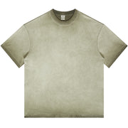 Blank Washed Gradient GOAT T-Shirt, Loose Fit Unisex Cotton Shirt, Vintage Fade Oversized Tee, Retro Gradient T-shirt, 255GSM Heavy Cotton Shirt