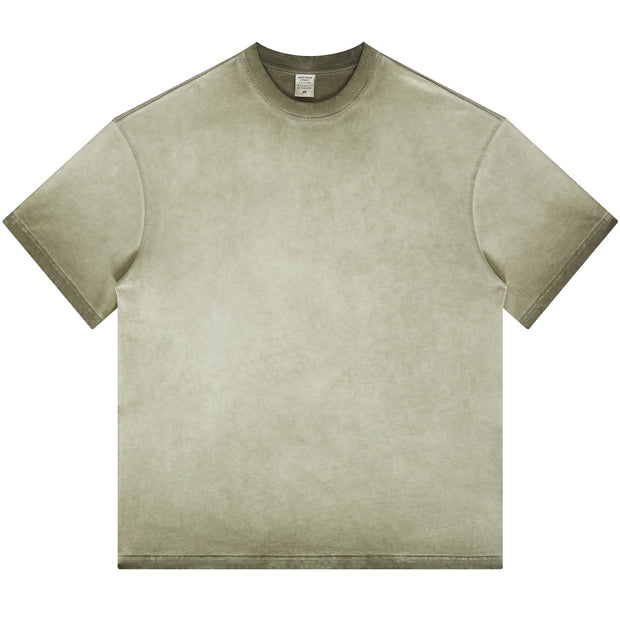 Blank Washed Gradient GOAT T-Shirt, Loose Fit Unisex Cotton Shirt, Vintage Fade Oversized Tee, Retro Gradient T-shirt, 255GSM Heavy Cotton Shirt
