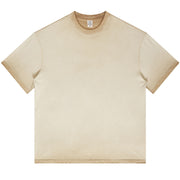 Blank Washed Gradient GOAT T-Shirt, Loose Fit Unisex Cotton Shirt, Vintage Fade Oversized Tee, Retro Gradient T-shirt, 255GSM Heavy Cotton Shirt