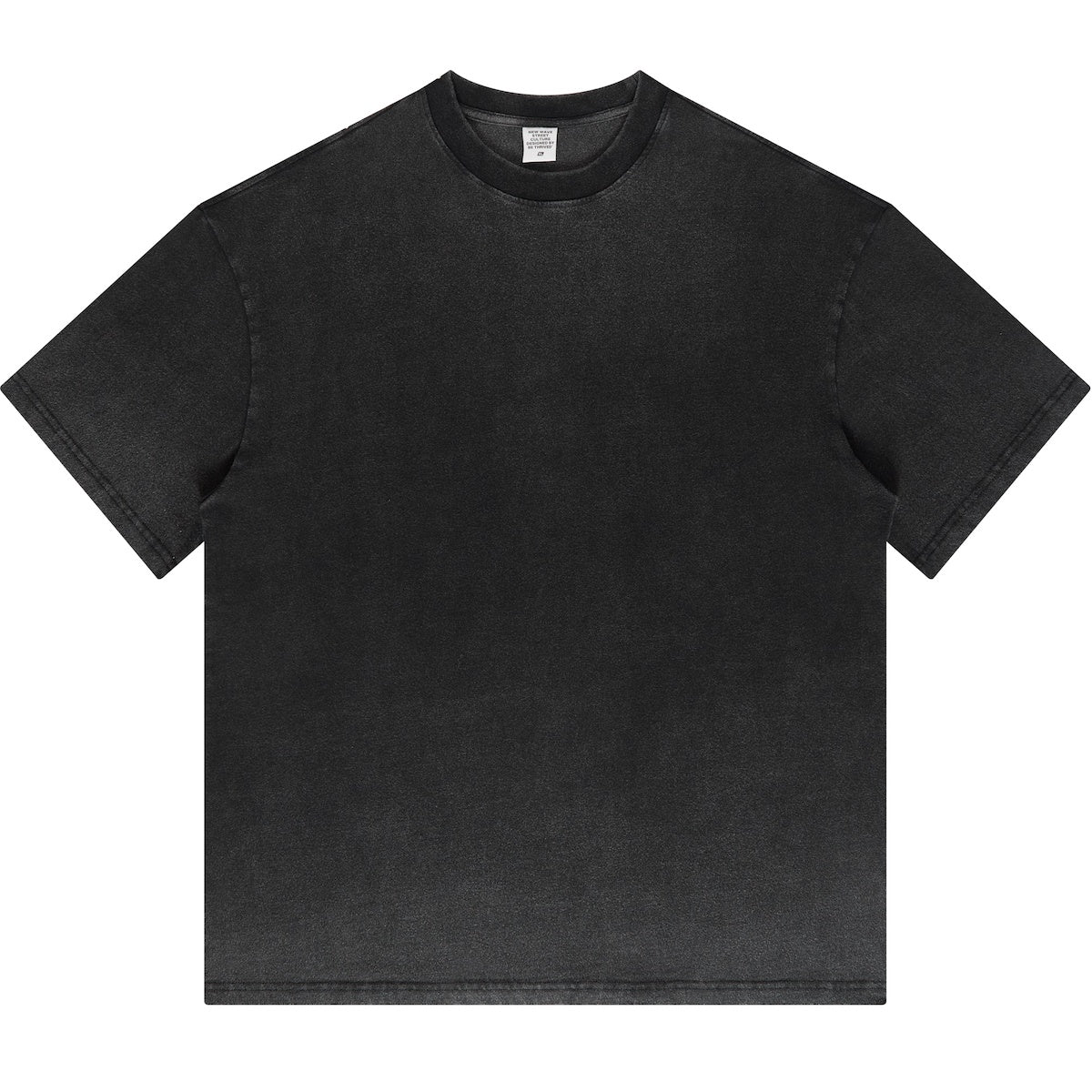 Blank Washed Gradient GOAT T-Shirt, Loose Fit Unisex Cotton Shirt, Vintage Fade Oversized Tee, Retro Gradient T-shirt, 255GSM Heavy Cotton Shirt