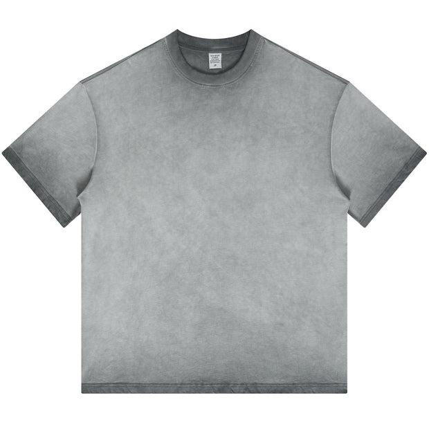 Blank Washed Gradient GOAT T-Shirt, Loose Fit Unisex Cotton Shirt, Vintage Fade Oversized Tee, Retro Gradient T-shirt, 255GSM Heavy Cotton Shirt