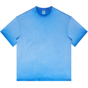 Blank Washed Gradient GOAT T-Shirt, Loose Fit Unisex Cotton Shirt, Vintage Fade Oversized Tee, Retro Gradient T-shirt, 255GSM Heavy Cotton Shirt