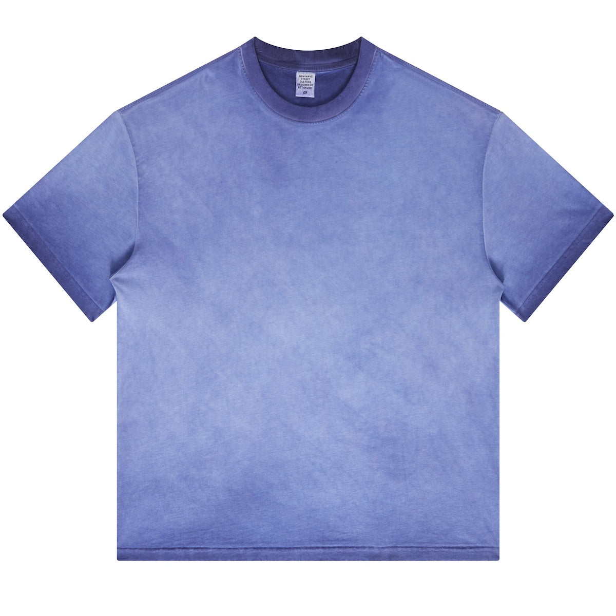 Blank Washed Gradient GOAT T-Shirt, Loose Fit Unisex Cotton Shirt, Vintage Fade Oversized Tee, Retro Gradient T-shirt, 255GSM Heavy Cotton Shirt