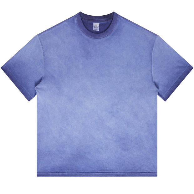 Blank Washed Gradient GOAT T-Shirt, Loose Fit Unisex Cotton Shirt, Vintage Fade Oversized Tee, Retro Gradient T-shirt, 255GSM Heavy Cotton Shirt
