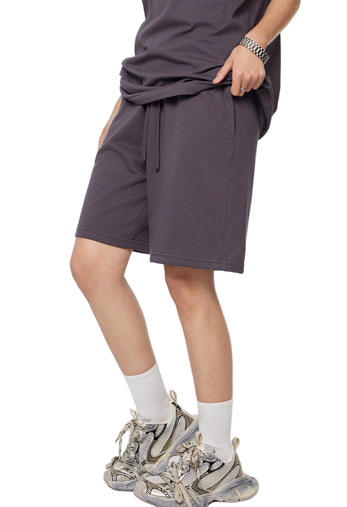 GOAT Casual Sweat Shorts, 280GSM Heavyweight Cotton Relaxed Fit, Unisex Streetwear Gym Shorts, Premium Lounge & Summer Activewear