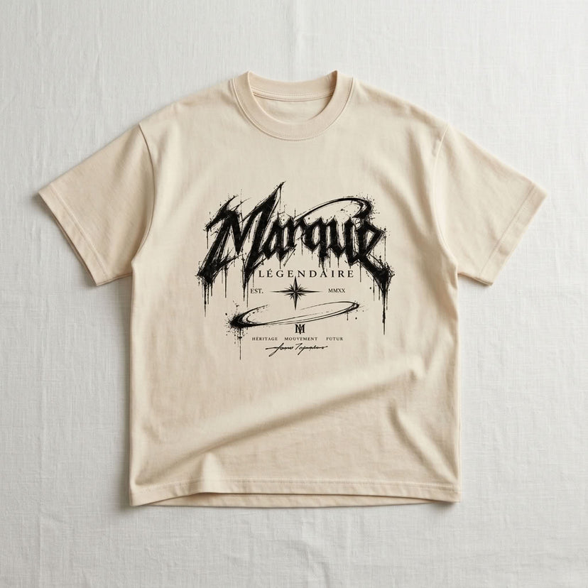 Marque Légendaire Drip Graphic Oversized T-Shirt | 300GSM — Apparel & Accessories > Clothing > Shirts & Tops Detail View 10 | Legendary Branding