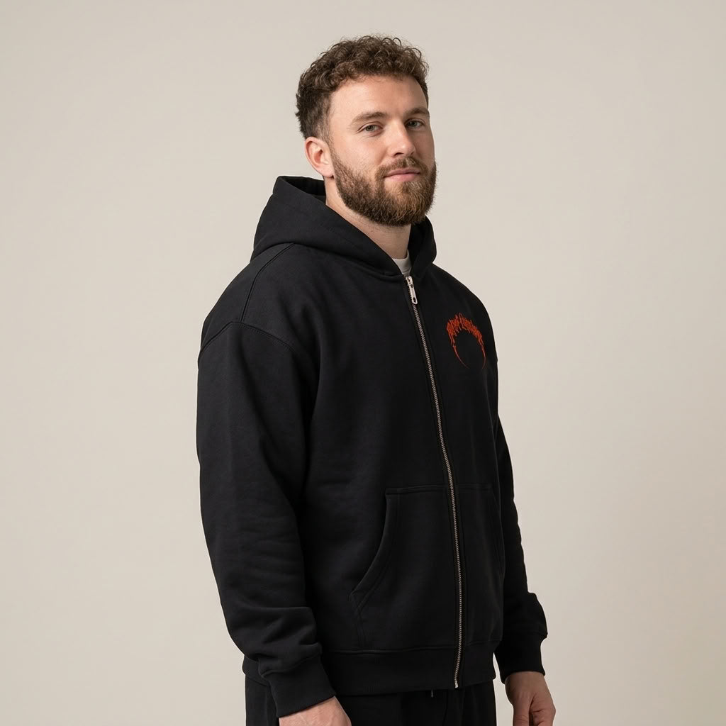 Marque Légendaire Eternal Legends Oversized Boxy Zip-Up Hoodie - view 4