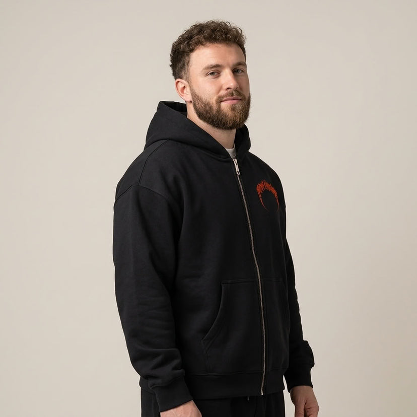 Marque Légendaire Eternal Legends Oversized Boxy Zip-Up Hoodie - view 4