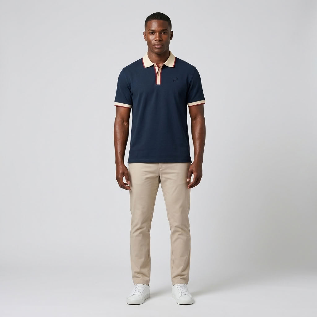 Marque Légendaire Color Block Polo Shirt | 240GSM — Apparel & Accessories > Clothing > Shirts & Tops Detail View 7 | Legendary Branding