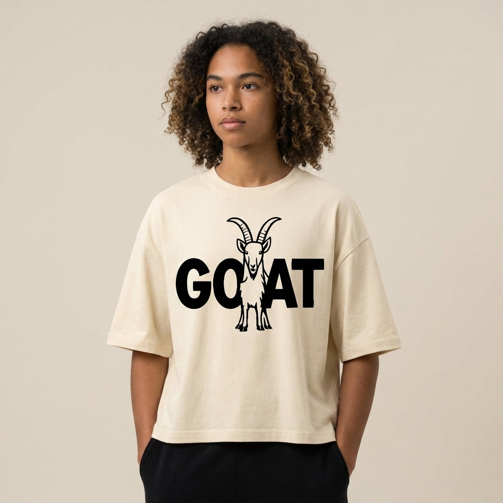 Icon of the Herd Oversized Cropped T-Shirt - Legendary Branding