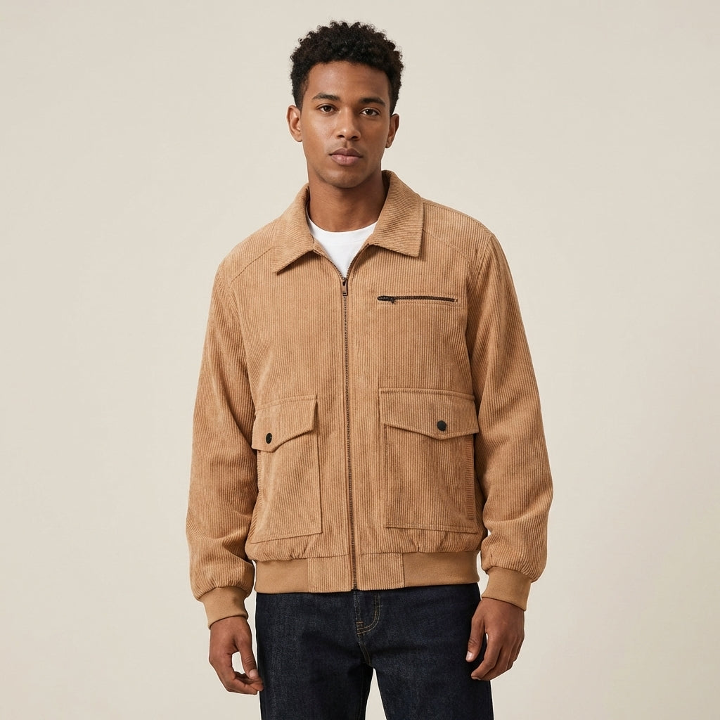 Men’s Corduroy Lapel Jacket