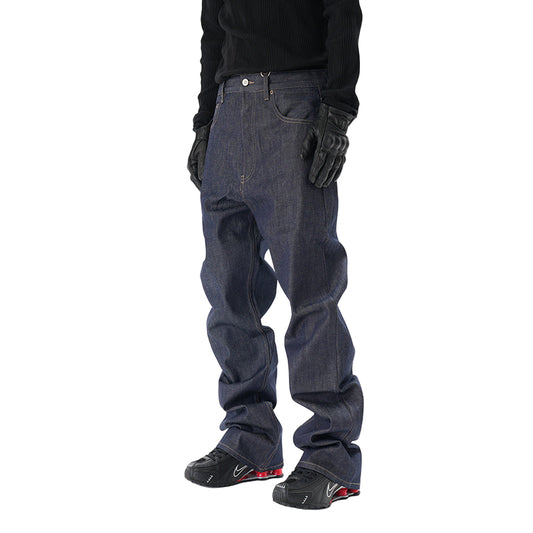 Max Stax Baggy-fit Jeans - Baggy Fit Jeans, Streetwear Wide Leg Denim, Dark Blue Oversized Jeans, Vintage Grunge Pants, Men's Loose Fit Denim, 90s Style Jeans