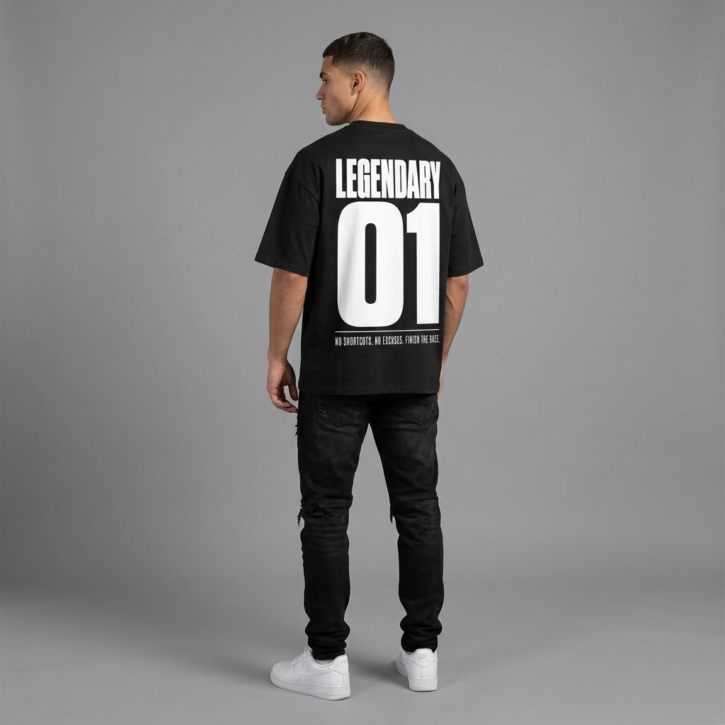 Legendary 01 Boxy T-Shirt | 280GSM — Apparel & Accessories > Clothing > Shirts & Tops Detail View 3 | Legendary Branding