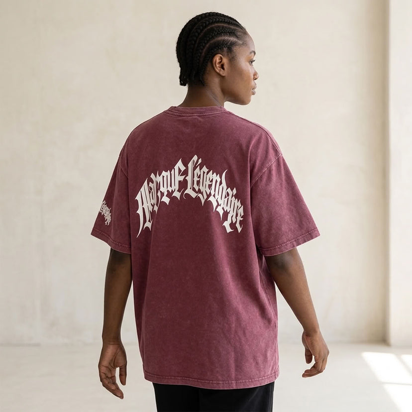 Marque Légendaire Snow Wash Oversized T-Shirt | 250GSM — Apparel & Accessories > Clothing > Shirts & Tops Detail View 6 | Legendary Branding