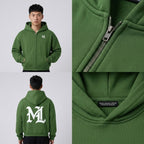Marque Légendaire Waist Cropped Zip-Up Hoodie | 460GSM — Apparel & Accessories > Clothing > Activewear > Hoodies Detail View 9 | Legendary Branding