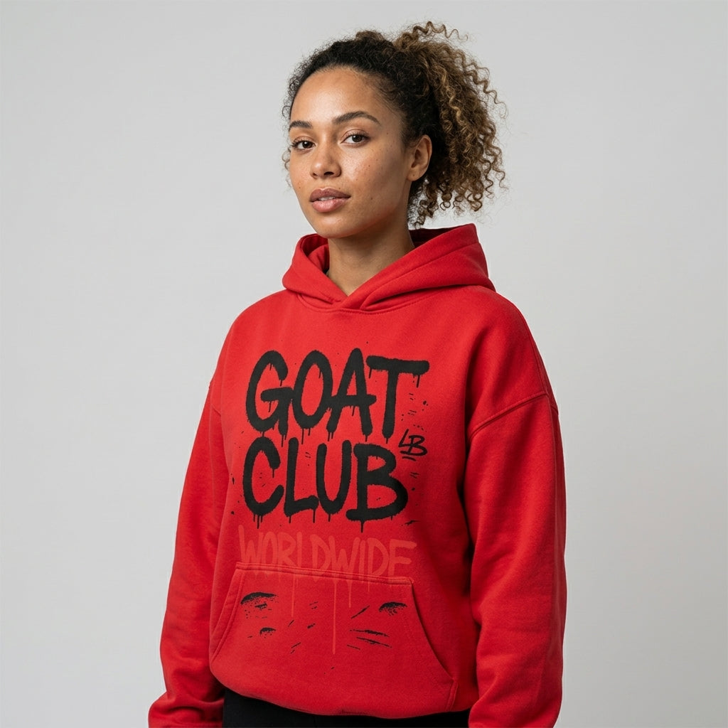 The Goat Club Spray Painted Oversized Hoodie | 460GSM