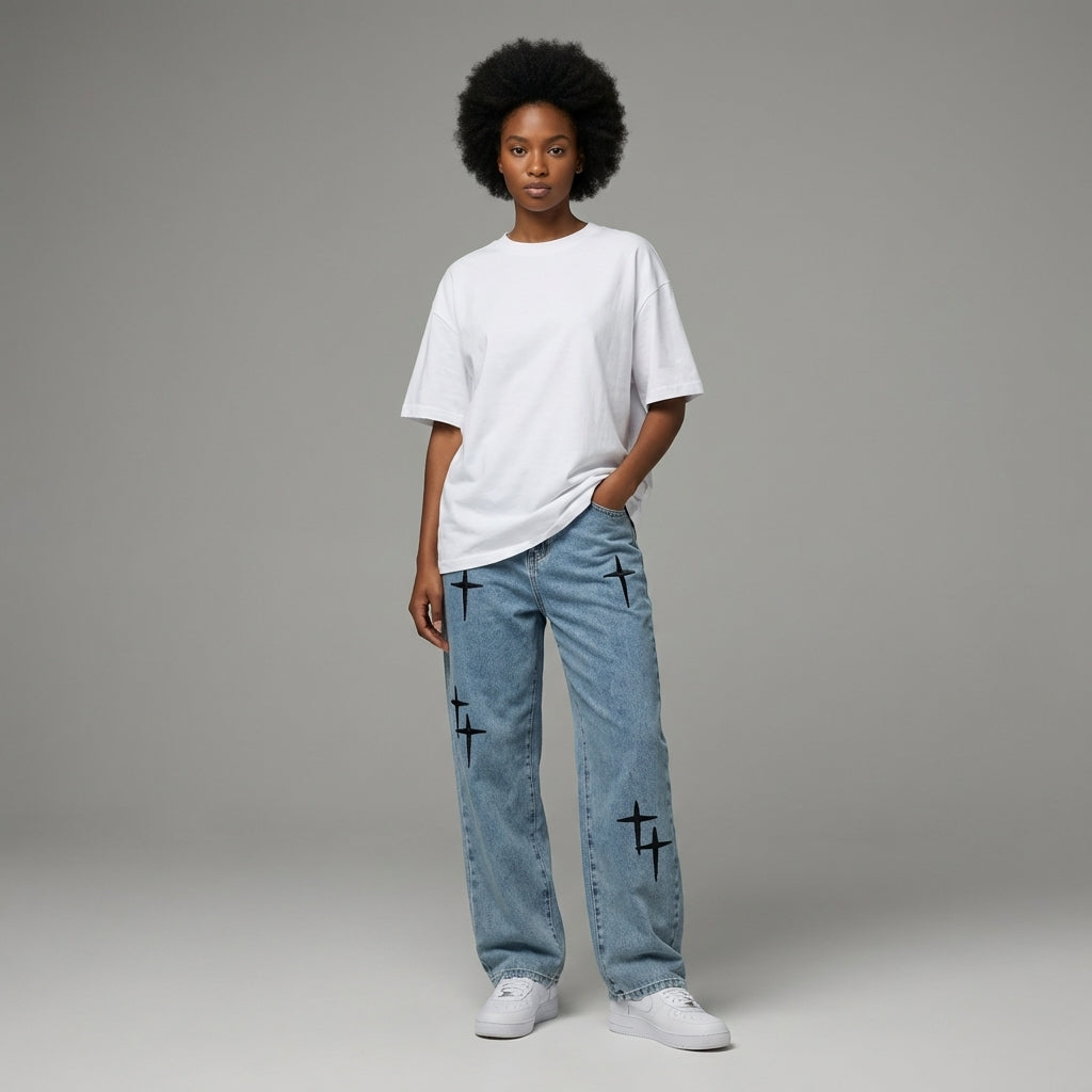 Men’s Baggy Cross Jeans - Legendary Branding