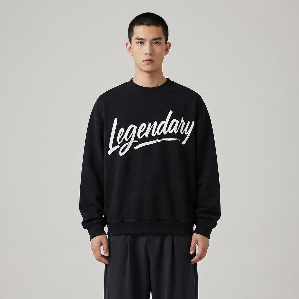 Sweat-shirt vintage effet vieilli Legendary Branding® – Polaire épaisse 440 g/m², style streetwear vintage 