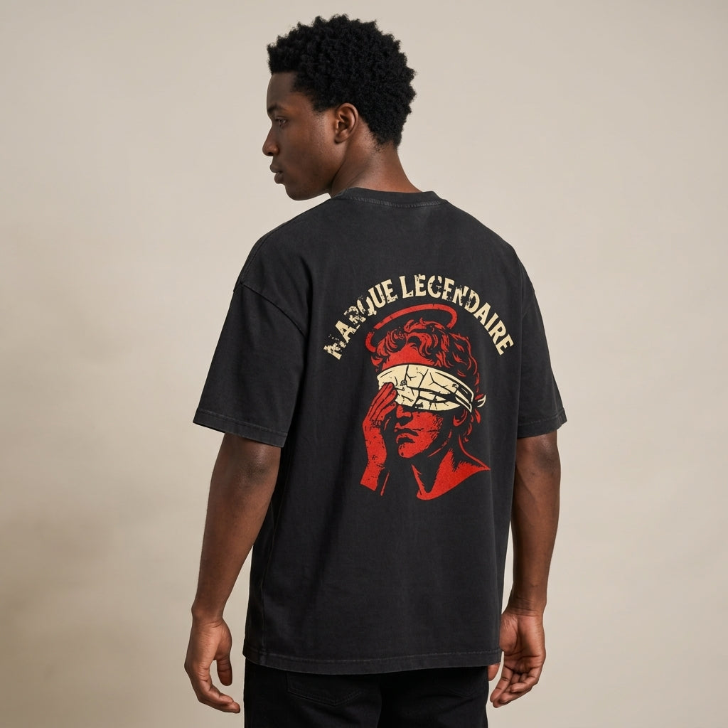 Marque Légendaire Blindfold Snow Wash T Shirt | 300GSM Oversized