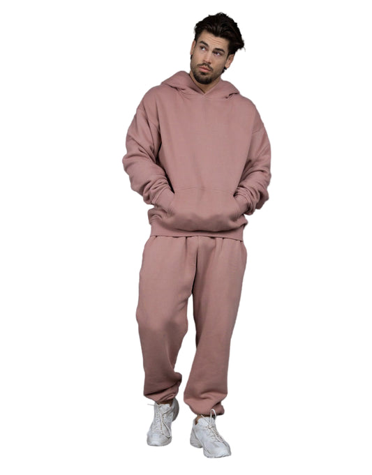 Men’s Oversized Hoodie and Jogger Set – Casual Streetwear Tracksuit for Fall/Winter | Warm Fleece Lined Two-Piece Outfit
