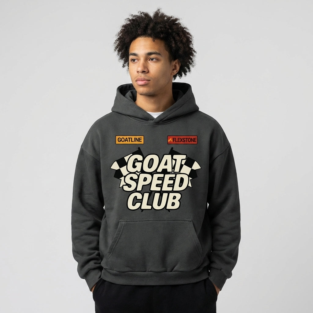 GOAT Speed Boxy Fit Hoodie - Legendary Branding