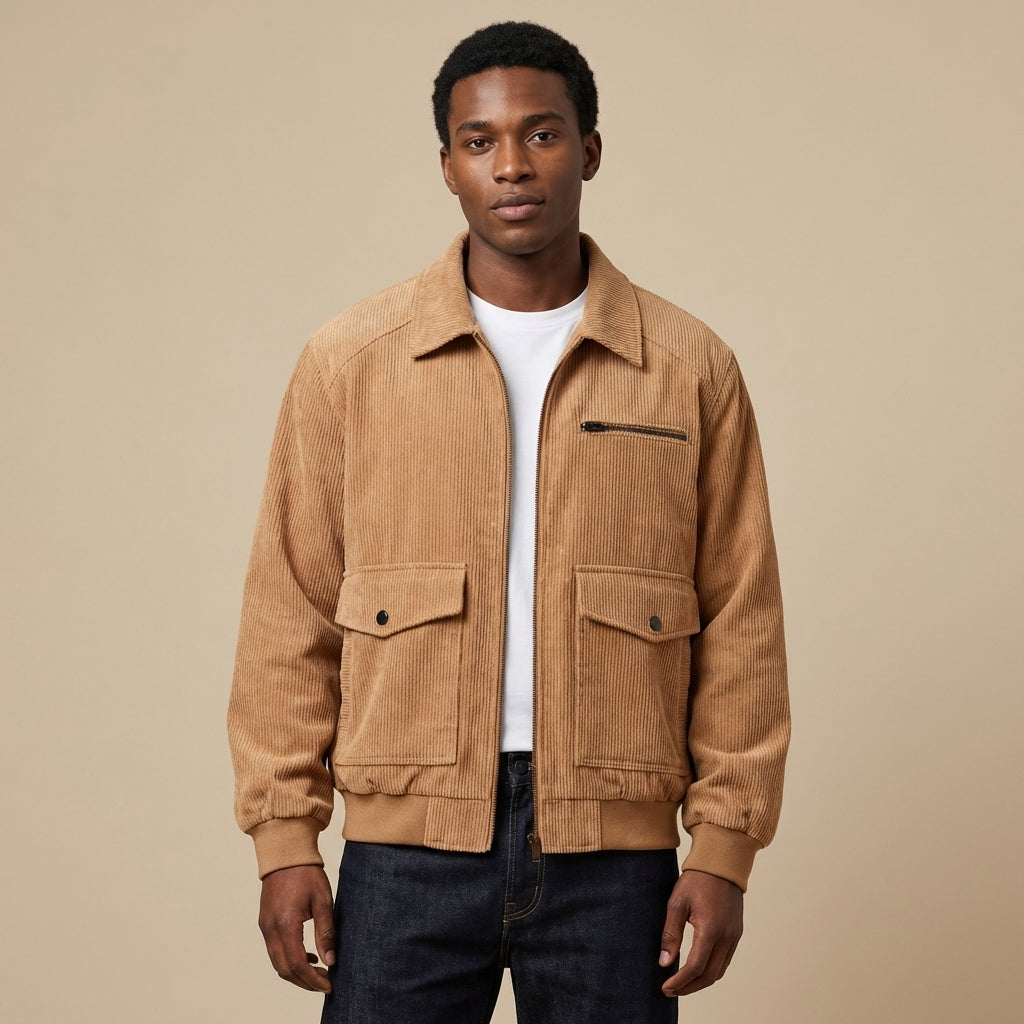 Men’s Corduroy Lapel Jacket