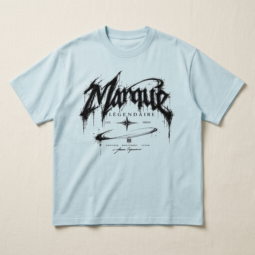 Marque Légendaire Drip Graphic Oversized T-Shirt | 300GSM — Apparel & Accessories > Clothing > Shirts & Tops Detail View 7 | Legendary Branding