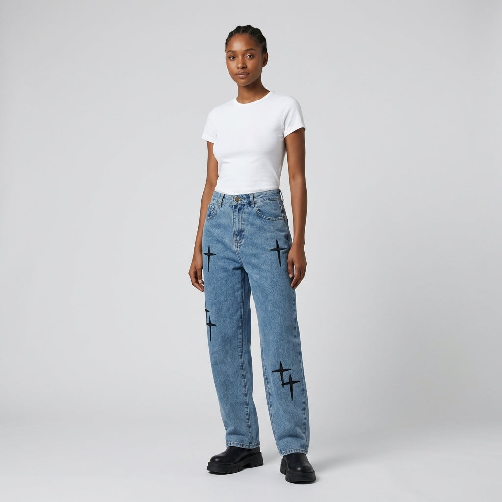 Men’s Baggy Cross Jeans - Legendary Branding