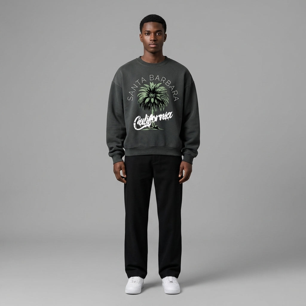 Santa Barbara Oversized Crewneck Sweatshirt - Legendary Branding