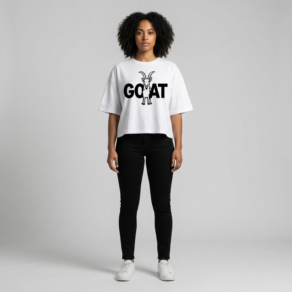 Icon of the Herd Oversized Cropped T-Shirt - Legendary Branding