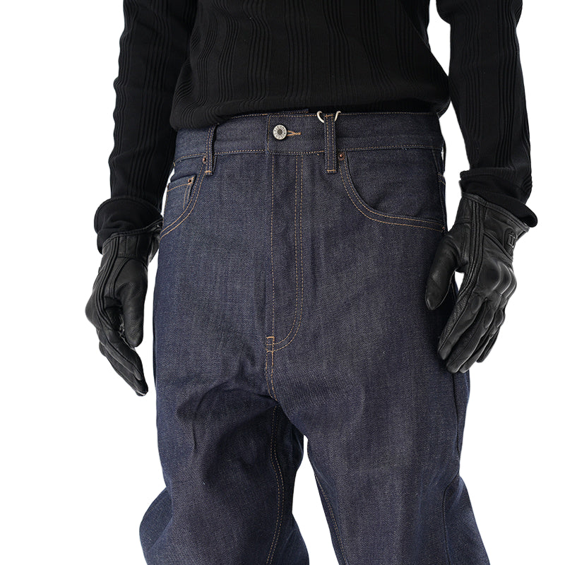 Max Stax Baggy-Fit Jeans, Wide Leg Streetwear Denim, Dark Blue Oversized Jeans, Vintage 90s Grunge Pants, Men's Loose Fit Denim