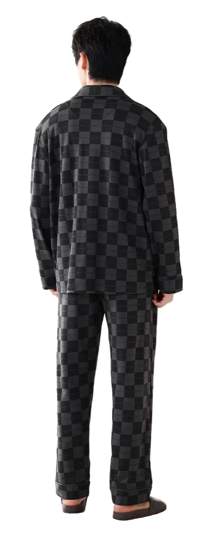 Men’s Premium Cotton Lounge/Pajama Set – Minimalist Long Sleeve Pajama Set for Spring/Fall | Breathable, Soft, Stylish Loungewear for Home or Outdoors