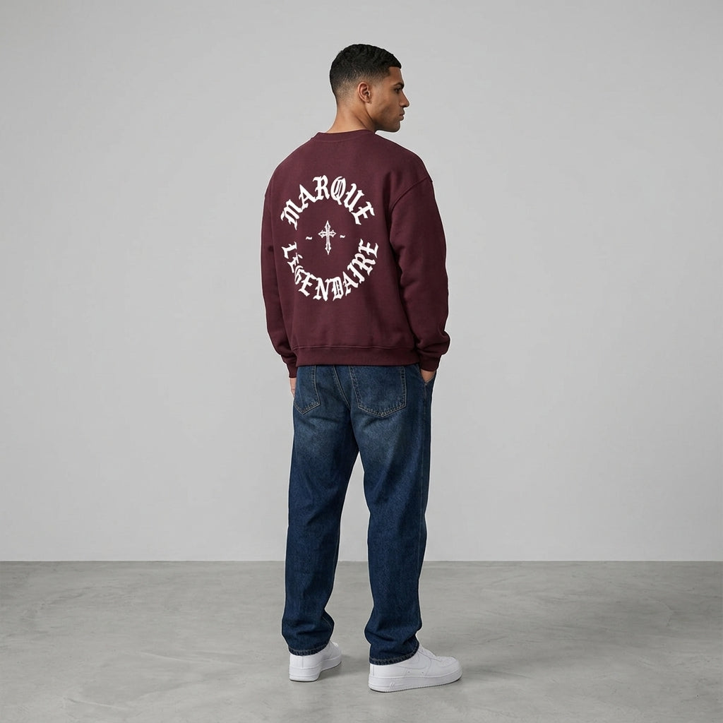 Marque Légendaire Cross Heavyweight Fleece Crewneck Sweatshirt | 380GSM