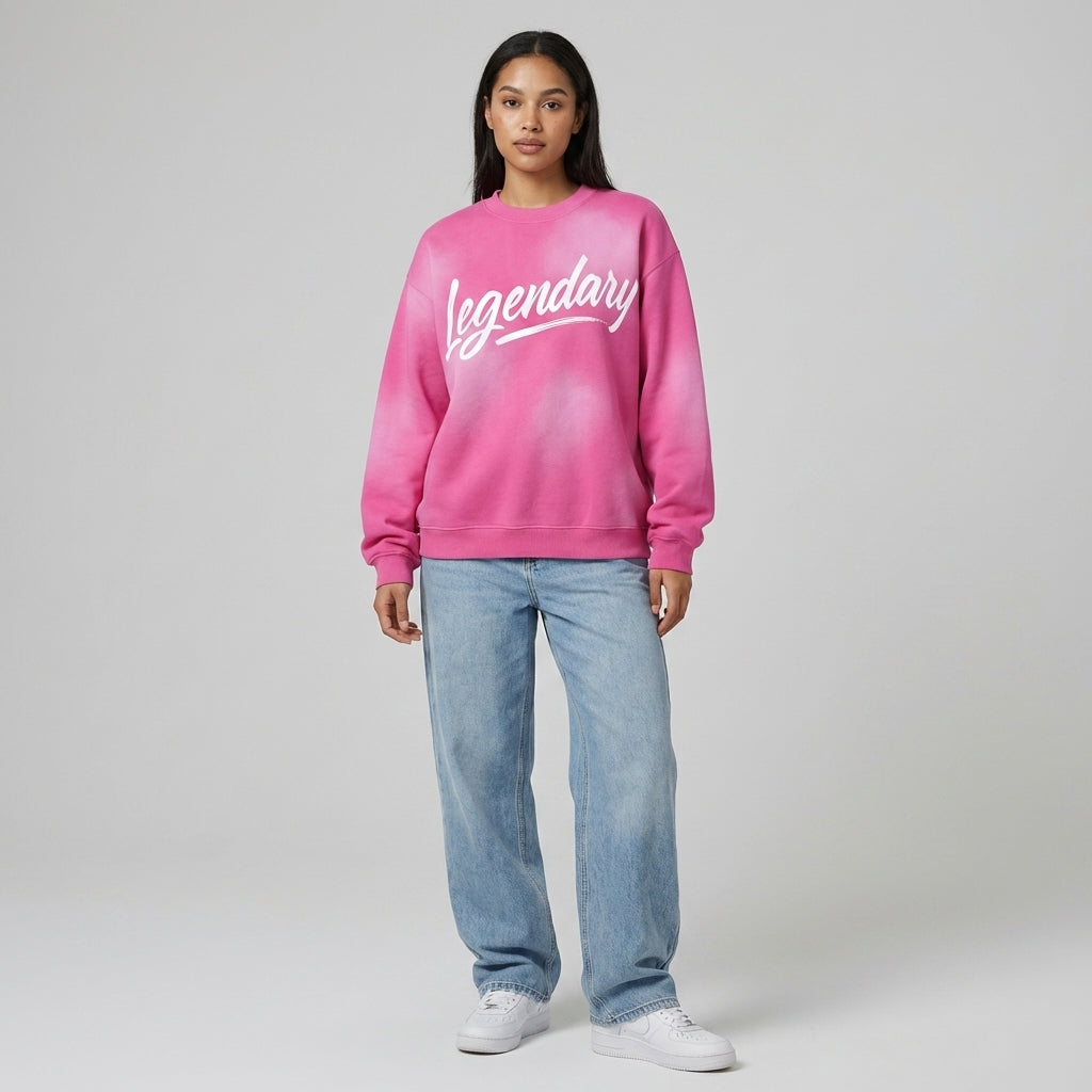 Sweat-shirt vintage effet vieilli Legendary Branding® – Polaire épaisse 440 g/m², style streetwear vintage 