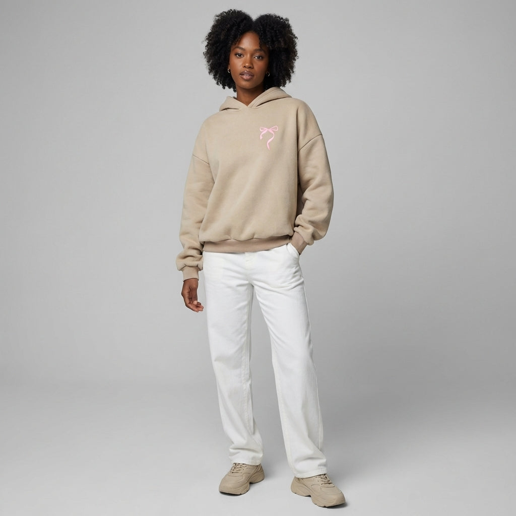 Women’s 2-Piece Bow Embroidered Hoodie & Jogger Set
