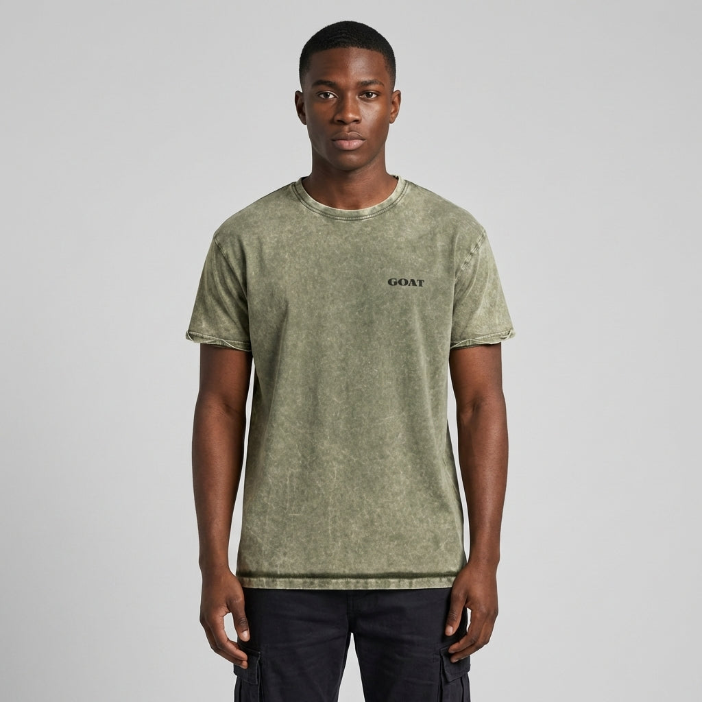 T-shirt en jean GOAT – T-shirt en coton léger, coupe streetwear douce au toucher, marque légendaire® Essential 