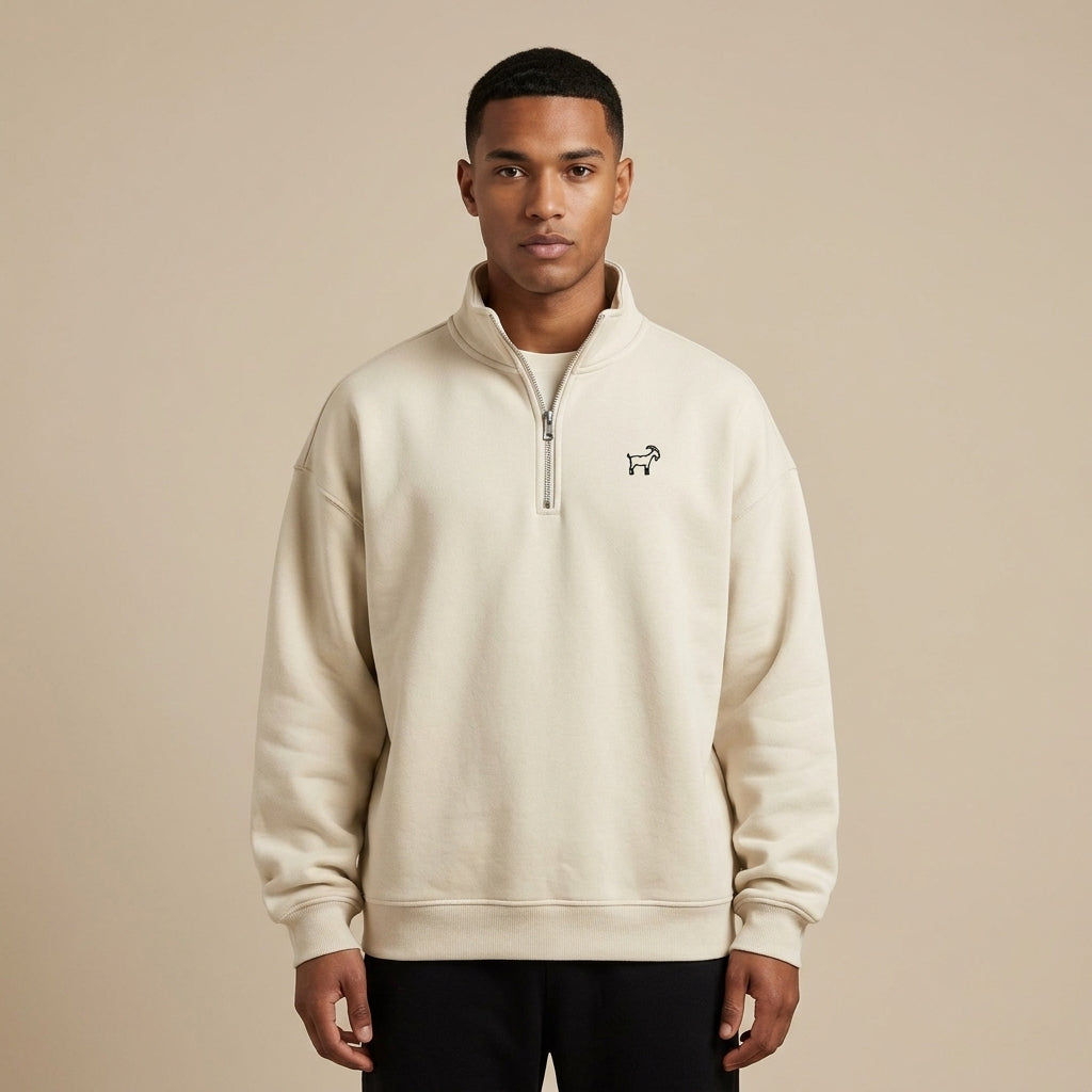 Marque Légendaire Heavyweight 1/4 Zip Panel Sweatshirt | 460GSM