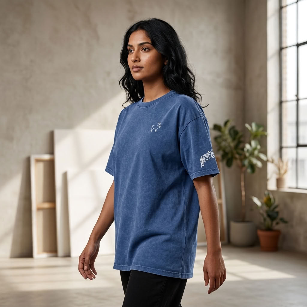 Marque Légendaire Snow Wash Oversized T-Shirt | 250GSM — Apparel & Accessories > Clothing > Shirts & Tops Detail View 16 | Legendary Branding