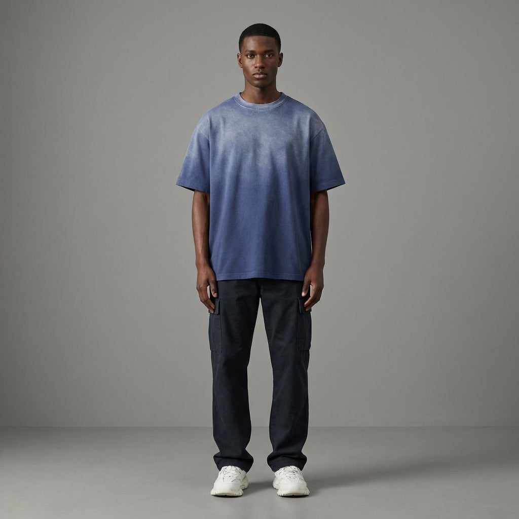 Blank Washed Gradient GOAT T-Shirt - Legendary Branding