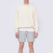 “Santa Barbara” Oversized Crewneck Sweatshirt, 460 GSM Heavyweight Pullover, Streetwear Fleece, Relaxed Fit, Cozy Essential