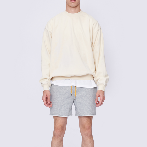 “Santa Barbara” Oversized Crewneck Sweatshirt, 460 GSM Heavyweight Pullover, Streetwear Fleece, Relaxed Fit, Cozy Essential