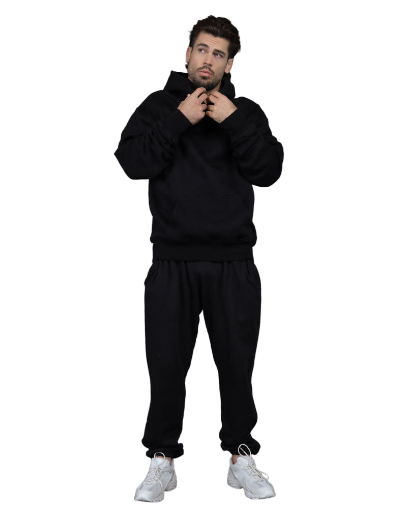Men’s Oversized Hoodie and Jogger Set – Casual Streetwear Tracksuit for Fall/Winter | Warm Fleece Lined Two-Piece Outfit